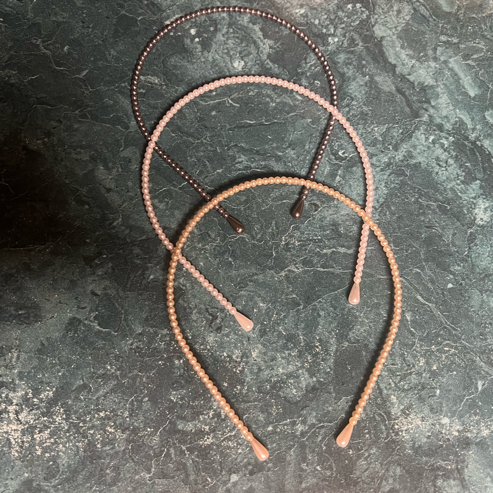 3 for $12 pearl style headbands